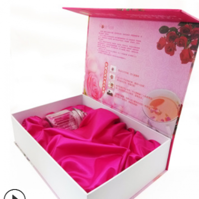 订制定做礼盒 翻盖磁铁玫瑰花茶蜂蜜营养品送礼用包装盒 礼品盒