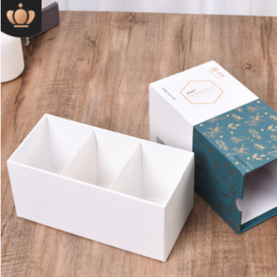 厂家定制精美茶叶盒白卡纸花茶抽屉纸盒手工皂礼品包装盒可LOGO