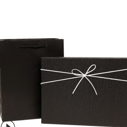 黑色礼品盒 伴手礼盒定做情人节礼品包装盒大号蓝色鞋盒定制logo
