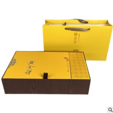 250克木质新款黄金芽礼品盒空茶叶包装盒 5罐半斤礼盒欲速从购