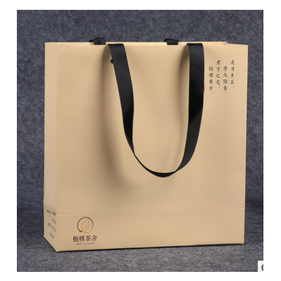 产品外包装手提纸袋定制广告购物彩印礼品包装袋定做白卡纸茶叶袋