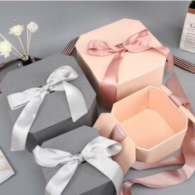 八边形礼盒创意伴手礼品盒结婚礼盒八角 盒口红化妆品礼盒定制