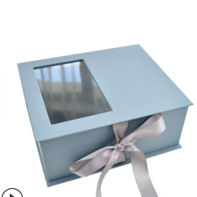送女友情人节鲜花礼品盒定制婚庆伴手礼开窗玫瑰花礼盒丝带礼品盒