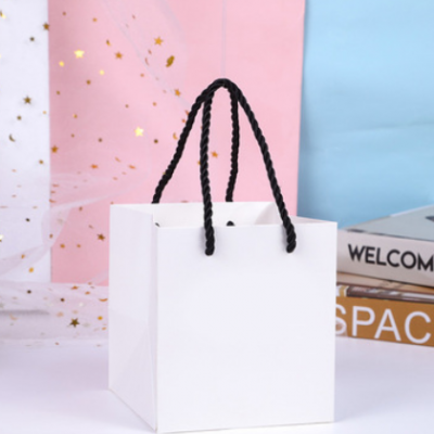 饰品礼品包装袋手提袋纸袋白卡纸袋化妆品服装包装袋可定制LOGO