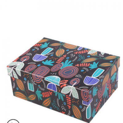 伴手礼盒印花条纹装饰翻盖礼盒十件套包装盒雏菊款式天地盖礼品盒