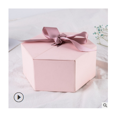 六边形礼品盒订做 婚礼伴手礼物盒 鲜花包装盒定制现货厂家直供