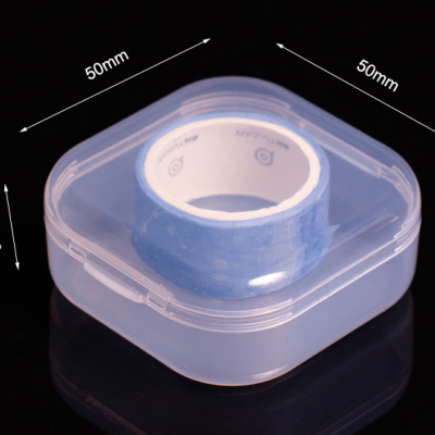 厂家直销白色PP高透明塑料盒子圆形翻盖连体小产品包装收纳盒定制