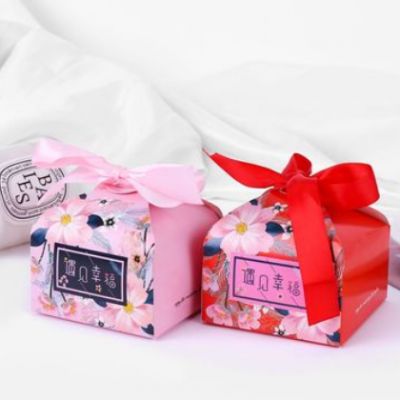创意个性可爱糖果盒 中式结婚用品婚庆礼盒 手提喜糖盒白卡纸批发