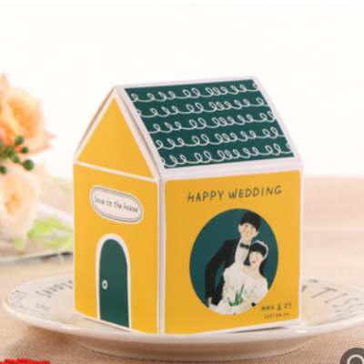 喜糖盒定制结婚伴手礼糖果盒彩色包装盒定做情人节手礼物盒白卡纸