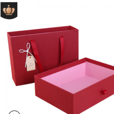 伴手礼创意喜糖盒抽屉盒大号大红盒子长方形 高档喜庆回礼盒春