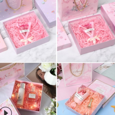 情人节礼品包装盒卡通礼品盒口红香水饰品包装盒 喜糖盒伴手礼盒