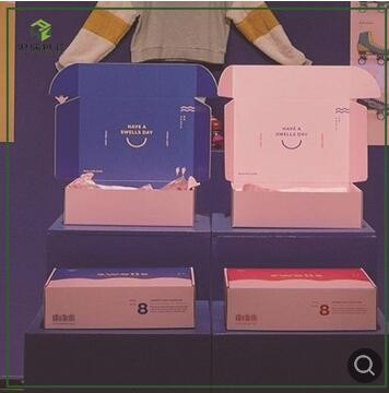 厂家定制双面印刷彩色服装内衣包装飞机盒 白卡覆膜礼品服饰纸盒