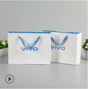 UV彩印手机包装白卡纸袋定做创意礼品包装手提纸袋购物礼品袋定制