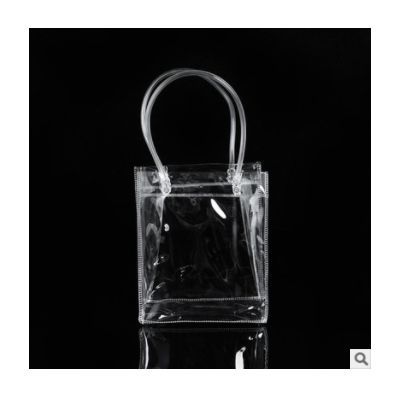 透明手提袋PVC塑料定制印加厚防水奶茶网红喜茶礼品手拎袋子