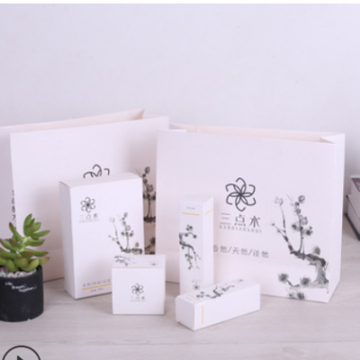 厂家定做 白卡纸化妆品包装盒 广告礼品盒可印logo创意手提礼品盒