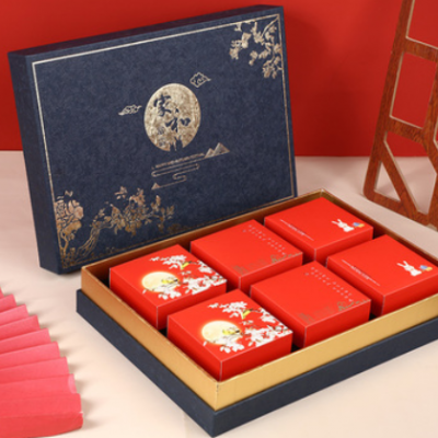 简约中国风天地盖硬纸板礼品包装盒 创意节日礼品盒包装袋套装