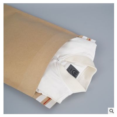 双封条单封条服装牛皮纸袋可二次利用快递袋方底袋包装有侧无侧