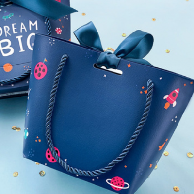 ?礼品袋手提袋星空袋子儿童生日伴手礼礼袋礼盒空盒小精美纸袋