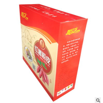 红薯粉条彩印包装纸盒 食品包装瓦楞盒定制 厂家包装礼品纸盒批发