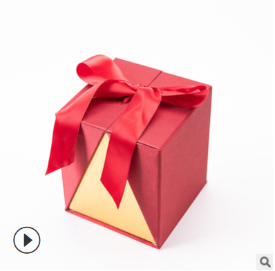 高档方形双开盖丝带礼物盒 节日鲜花首饰礼品包装盒 精美创意礼盒