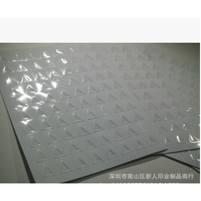 透明不干胶 不干胶 不干胶贴纸 盲人三角标 不干胶印刷 丝印