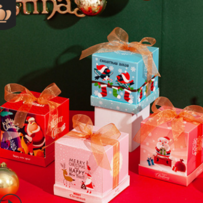 新款圣诞节礼物盒创意平安夜苹果盒包装盒纸盒子礼品糖果盒批发