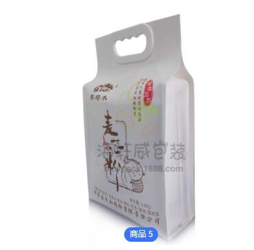 源头深圳厂家八边封面粉5斤装 彩印牛皮纸复合塑料面袋