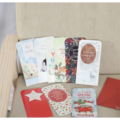 厂家定制精美时尚礼品包装纸卡环保彩色印刷创意圣诞礼物贺卡批发
