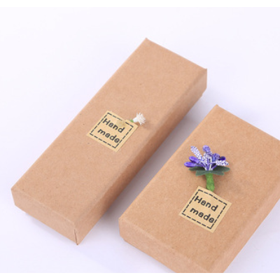 现货牛皮纸金属书签包装盒 创意包装盒定做 创意礼品盒