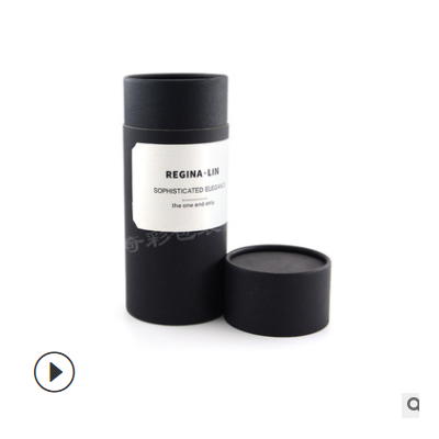 厂家定做衬衫包装纸罐 黑色纸筒可印刷 圆筒礼品茶叶纸罐定做