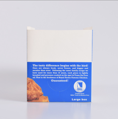 厂家定制创意炸鸡腿纸盒礼品折叠收纳包装彩盒食品级白卡纸盒定做