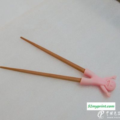 厂家现货芸香木原木筷 环保筷 配合卡通硅胶头使用 来图定做