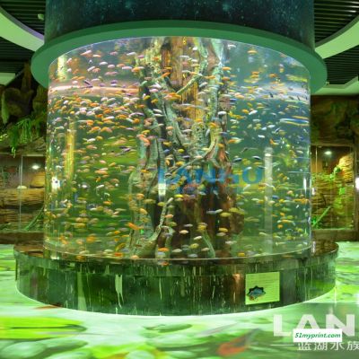 lanhu厂家大型鱼缸安装 海洋馆设计 施工 维护 水族工程 亚克力鱼缸 设计 圆柱鱼缸