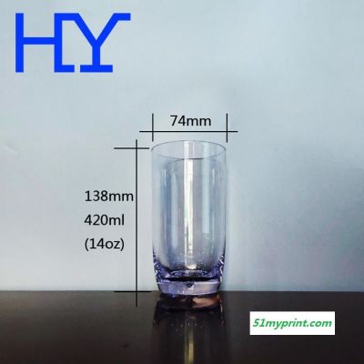 HY 塑料冷饮杯  东莞厂家定制  14ozAS透明塑料果汁杯 印刷图案logo