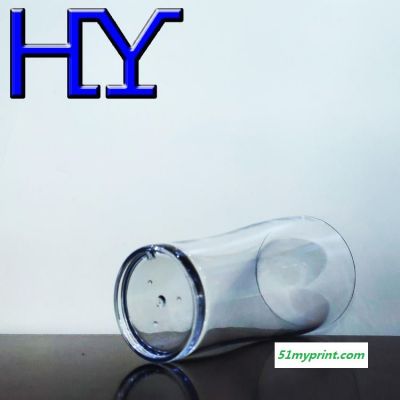 塑料果汁杯 PC耐高温摔不碎杯 HY1054塑料冷饮杯 厂家直销 定制印刷图案logo