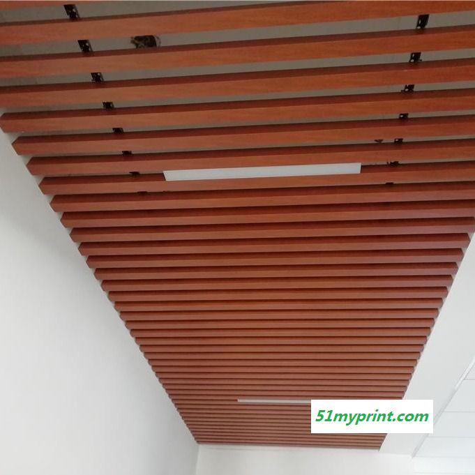 热转印木纹铝方通外墙铝方管 商场走廊装饰通风吊顶铝方通