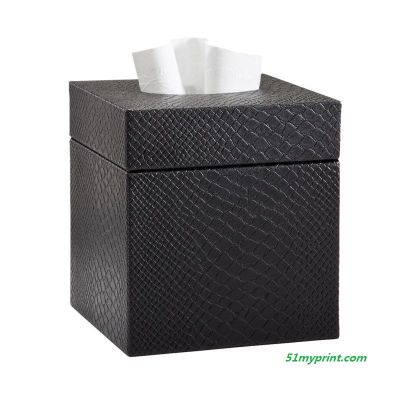 皮革纸巾盒 酒店客房家居桌面办公室pu纸巾盒定制