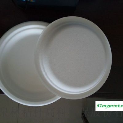 一次性盘可降解纸浆盘甘蔗浆盘快餐盘