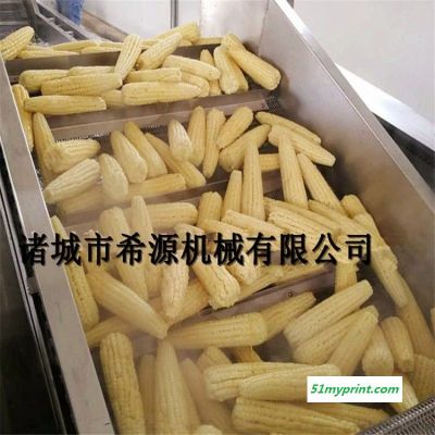 速冻玉米加工设备 真空包装即食玉米清洗蒸煮流水线