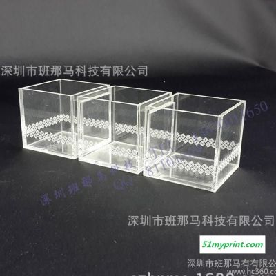 深圳工厂定制 亚克力桌面收纳盒  有机玻璃笔筒 名片盒