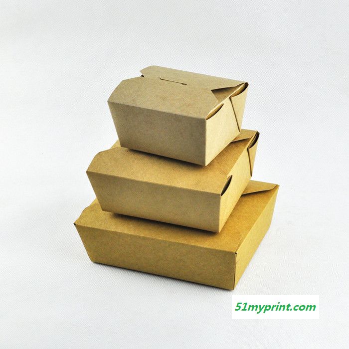 纸盒 健康环保防油食品外卖快餐鸡排骨头饭折叠纸盒 定制牛皮纸盒 修改