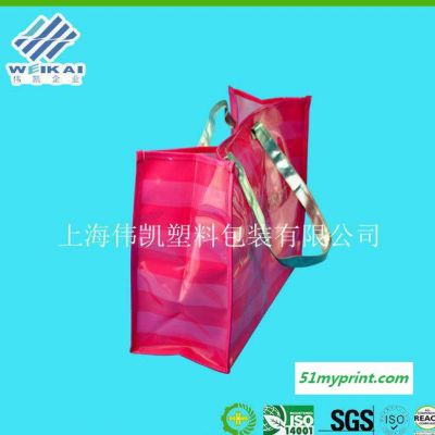 PVC精美手提袋 透明印花PVC礼品手提袋 PVC袋可定制