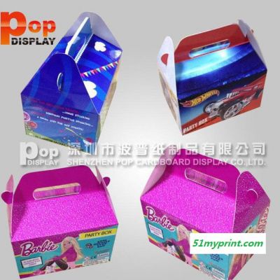 深圳直销白卡纸糕点盒  一次性纸盒定做彩色盒子  促销展示盒