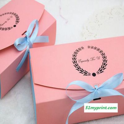 现货50g6粒花环粉蓝烫金精美月饼盒 蛋糕盒 焙烧包装礼品纸盒