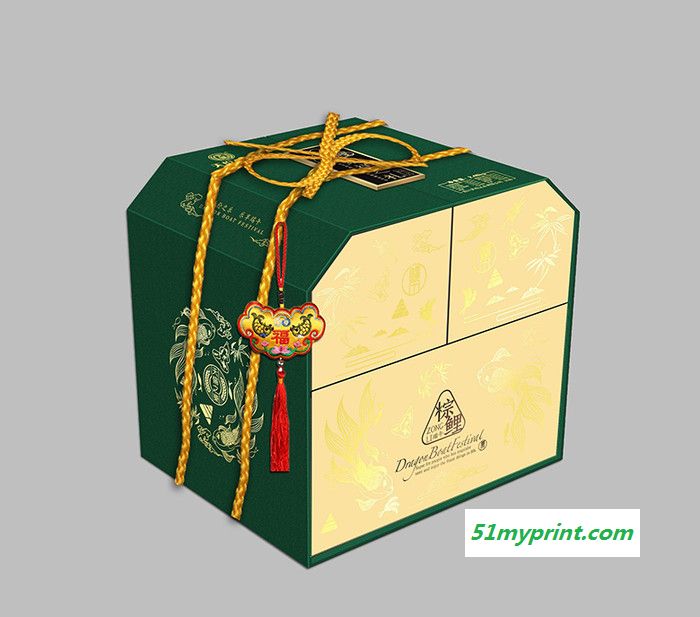 长沙可定制端午节粽子礼品盒 特制异形包装 六边形天地盖纸盒