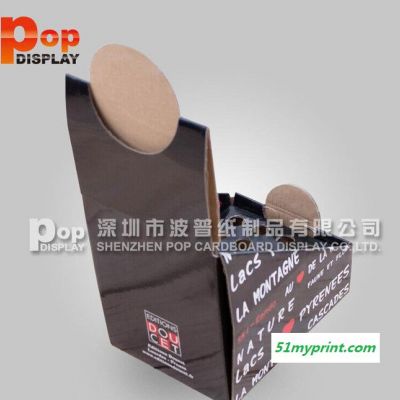深圳大量生产瓦楞纸展示盒   义乌瓦楞纸盒子PDQ纸座台展示