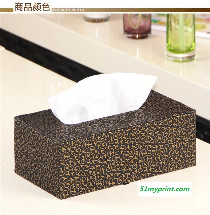 深圳卡尔威 奢华家用皮质欧式风格纸巾盒餐巾抽纸盒纸抽盒批发