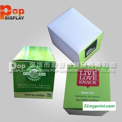 深圳大量生产彩色纸展示盒 **覆膜单粉盒 2015年促销纸盒