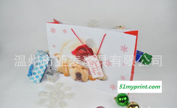 圣诞礼品纸袋 精美烫金纸袋 UV纸袋 复合纸袋