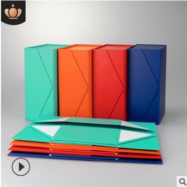 大号翻盖礼品盒书型折叠翻盖硬纸盒灰板特种纸定做创意礼物包装盒